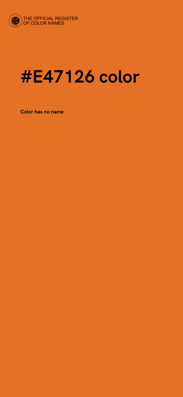 #E47126 color image