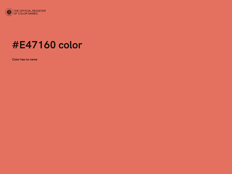 #E47160 color image