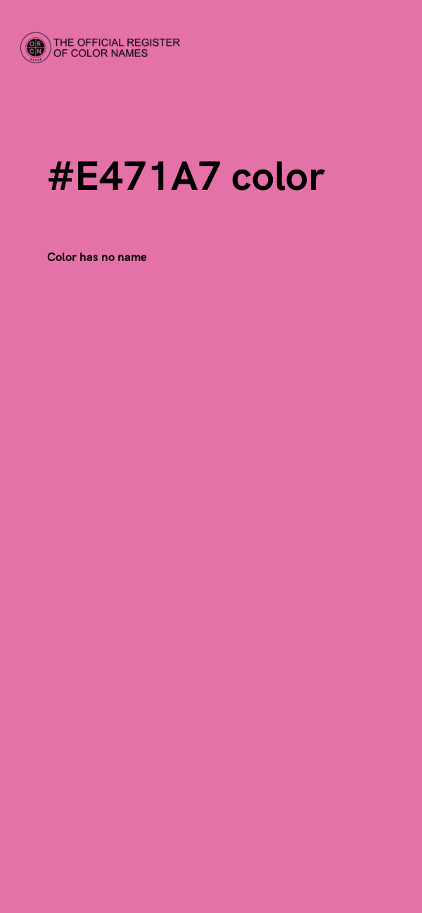 #E471A7 color image
