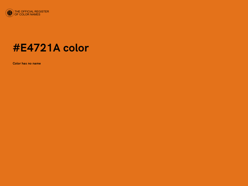 #E4721A color image