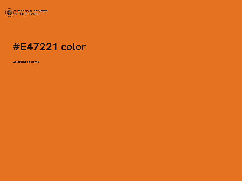 #E47221 color image
