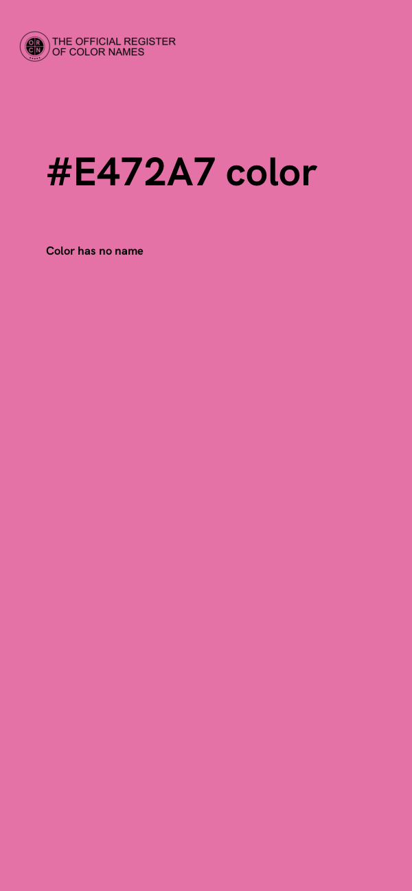 #E472A7 color image