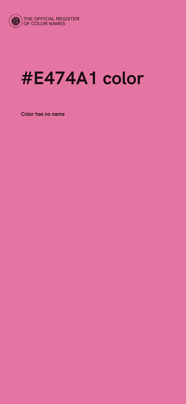 #E474A1 color image