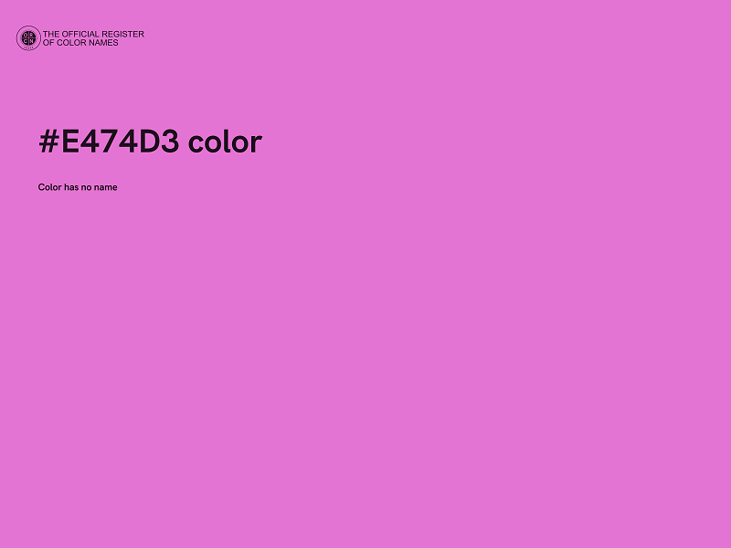 #E474D3 color image