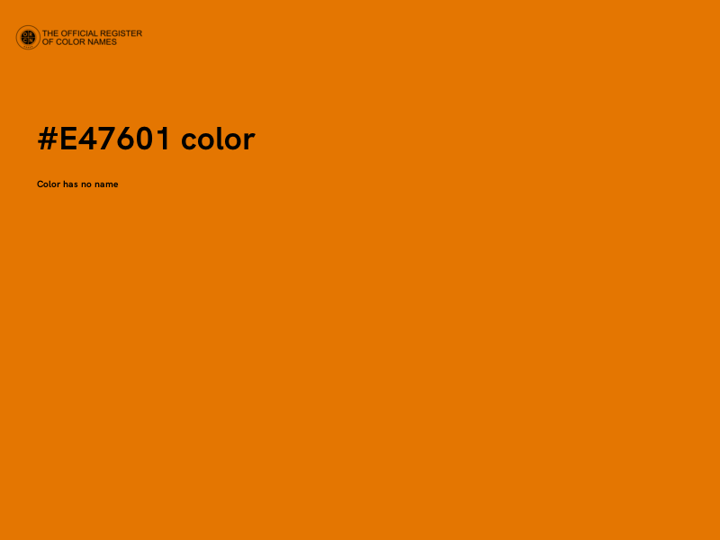 #E47601 color image
