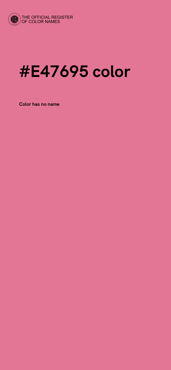#E47695 color image