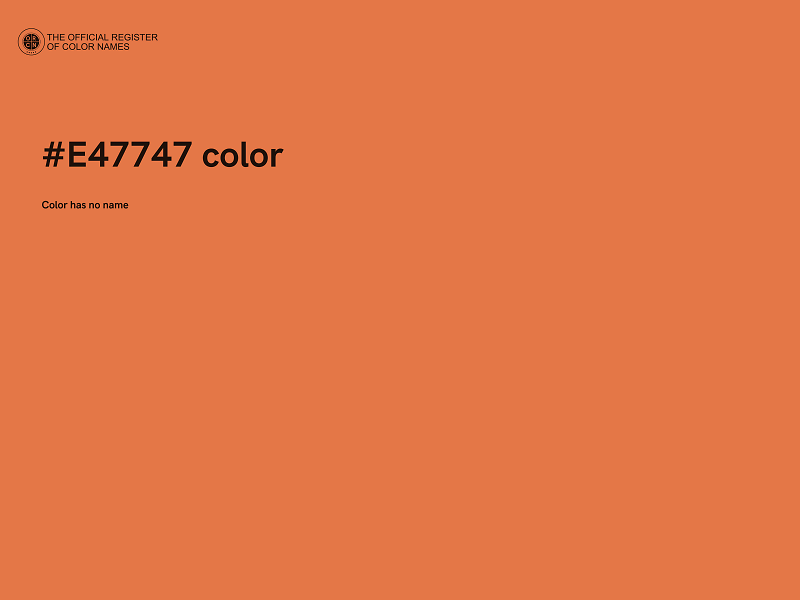 #E47747 color image