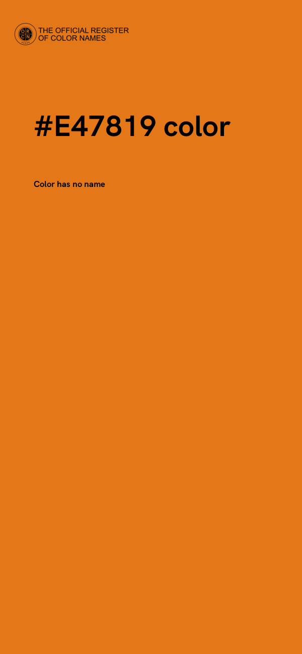 #E47819 color image