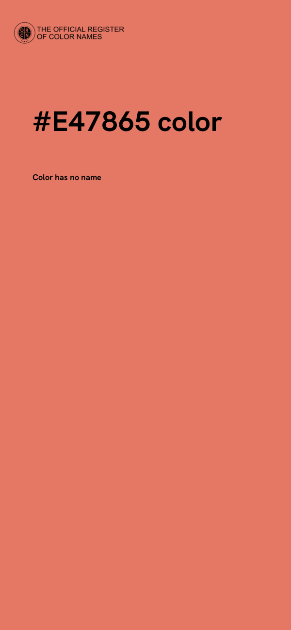 #E47865 color image