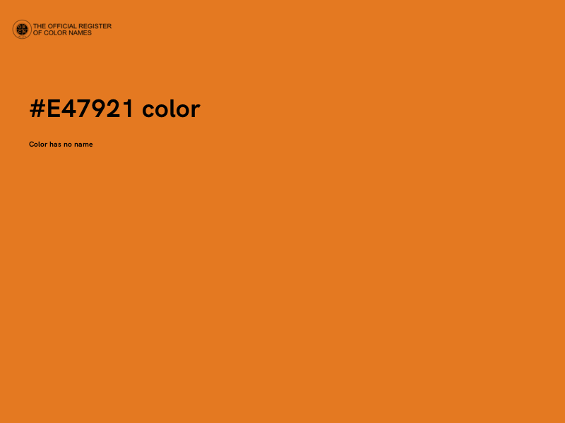 #E47921 color image