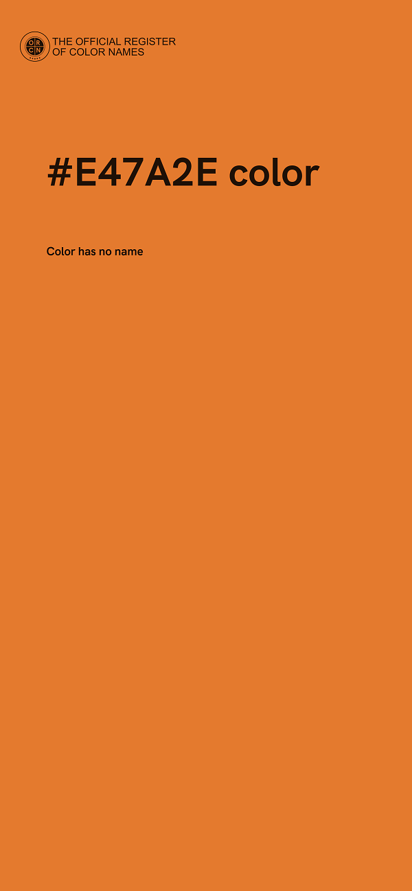 #E47A2E color image