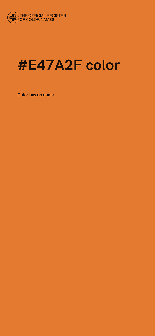 #E47A2F color image