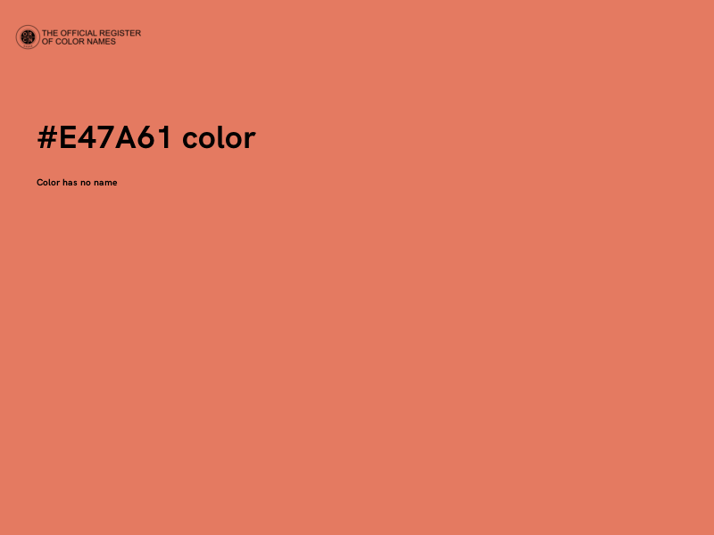 #E47A61 color image