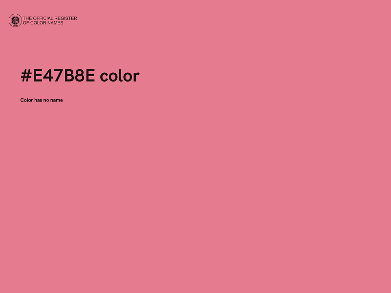 #E47B8E color image