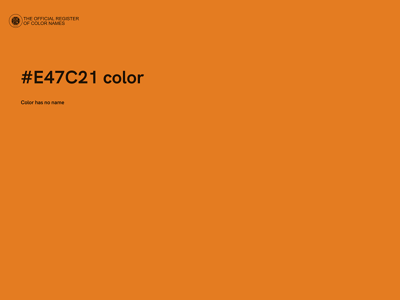 #E47C21 color image