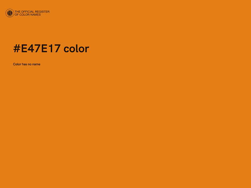 #E47E17 color image