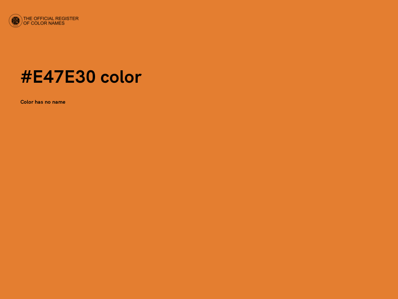 #E47E30 color image