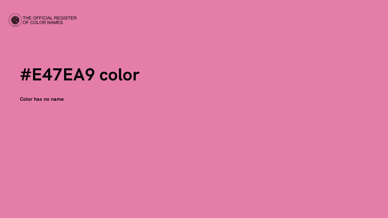 #E47EA9 color image