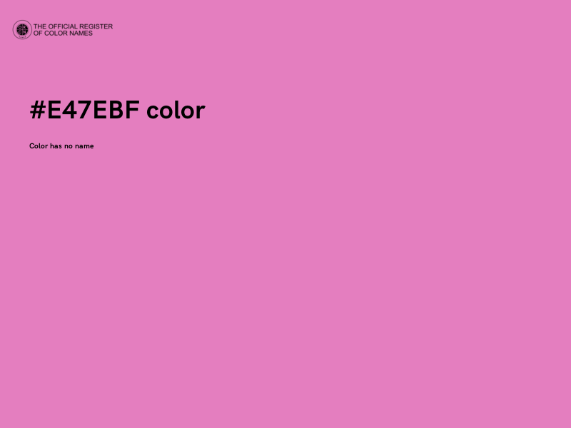 #E47EBF color image
