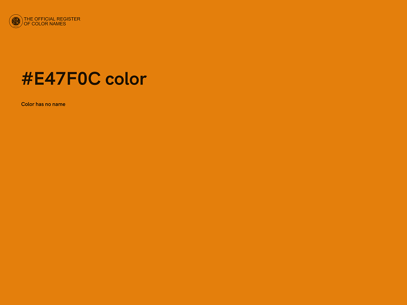 #E47F0C color image