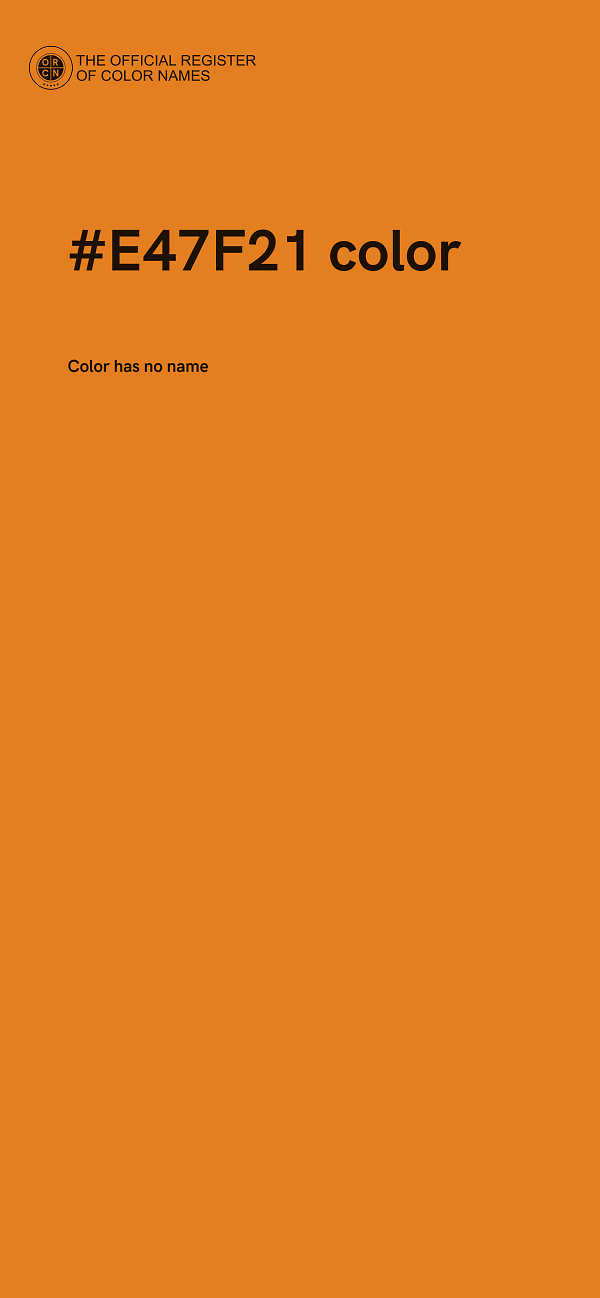 #E47F21 color image
