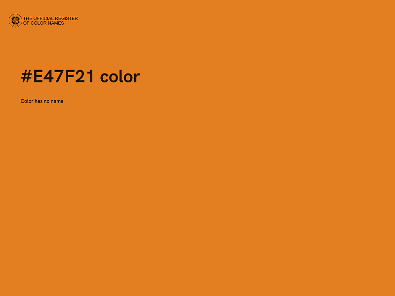 #E47F21 color image