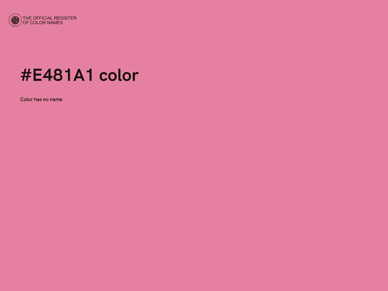 #E481A1 color image