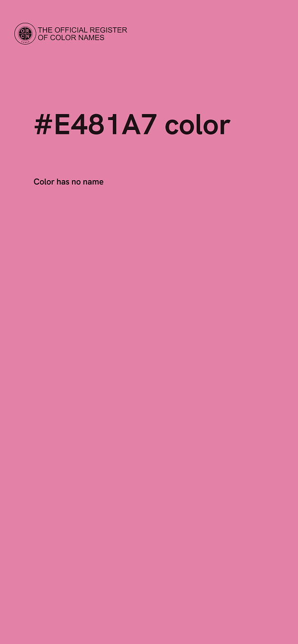 #E481A7 color image