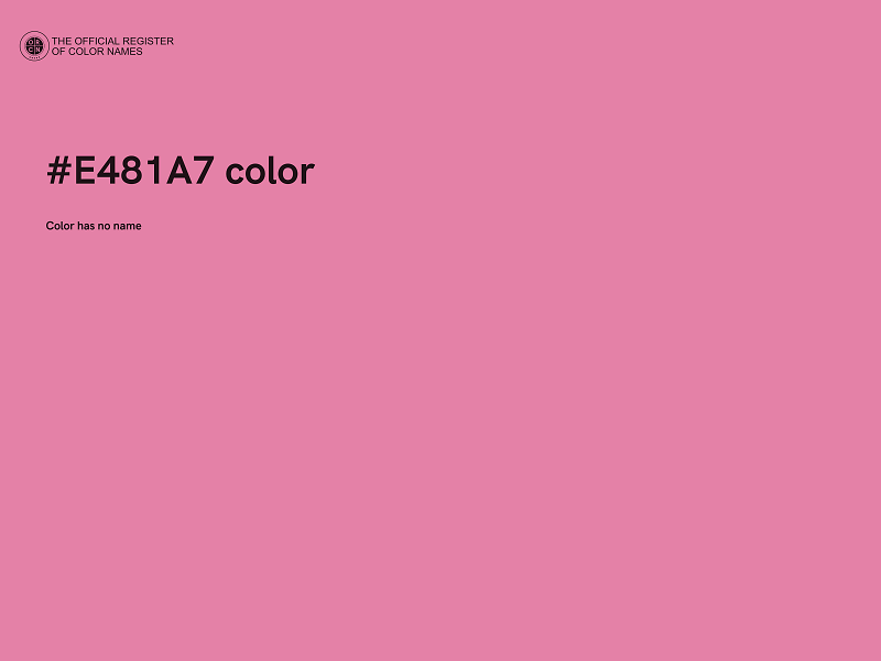 #E481A7 color image
