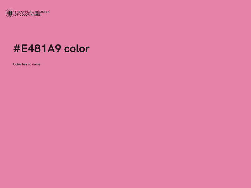 #E481A9 color image