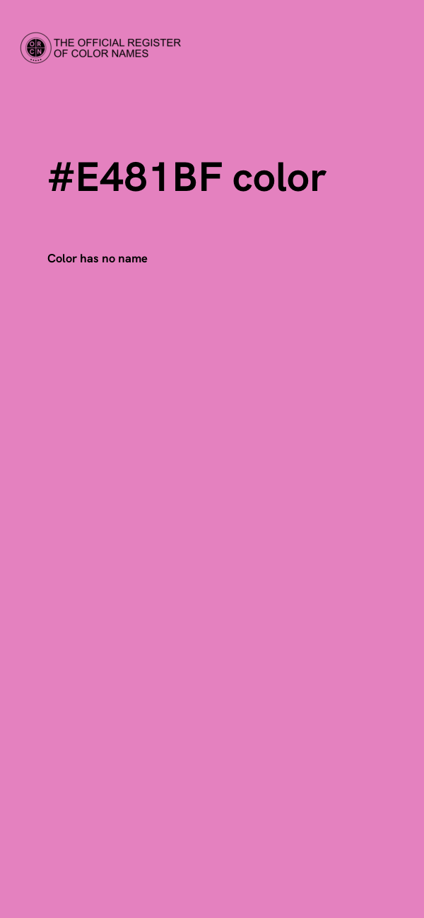 #E481BF color image