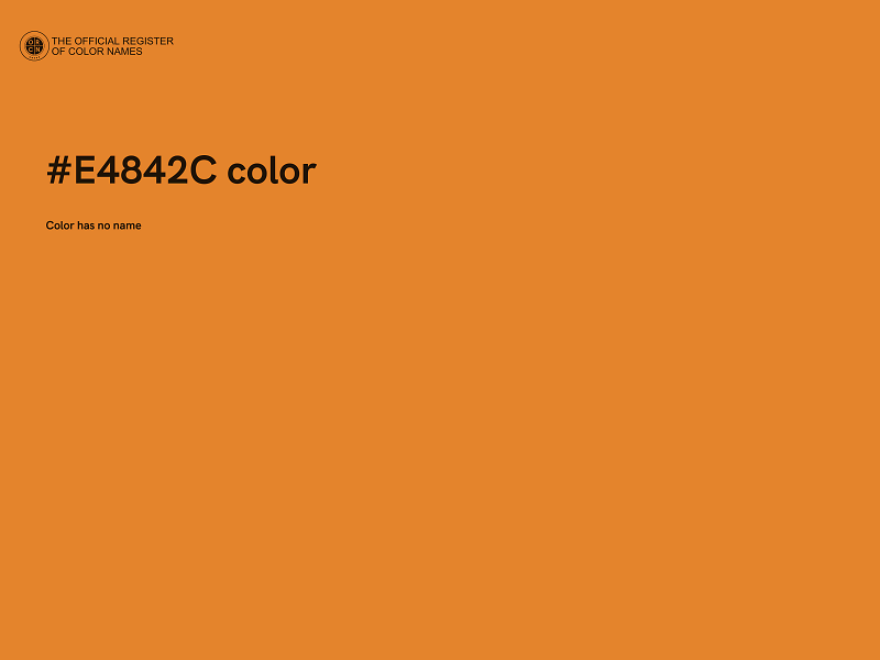 #E4842C color image