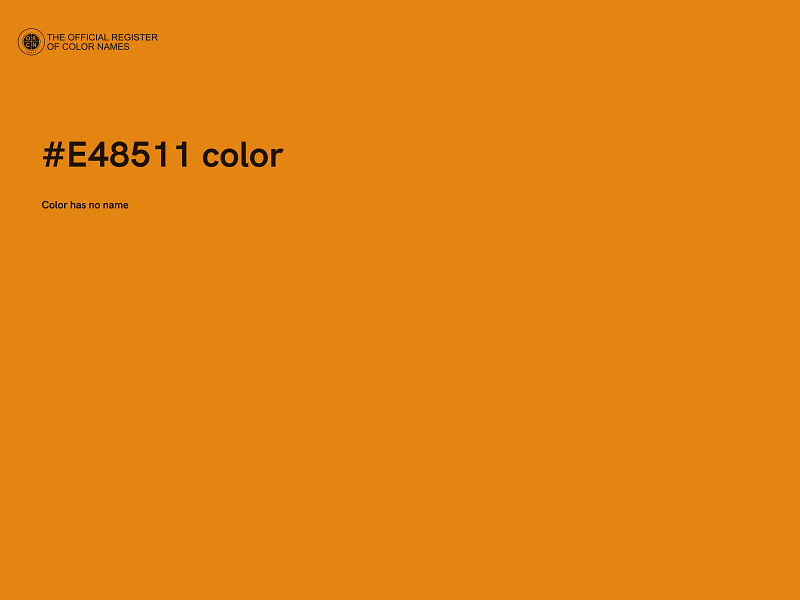 #E48511 color image