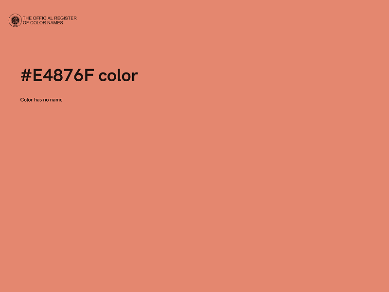 #E4876F color image