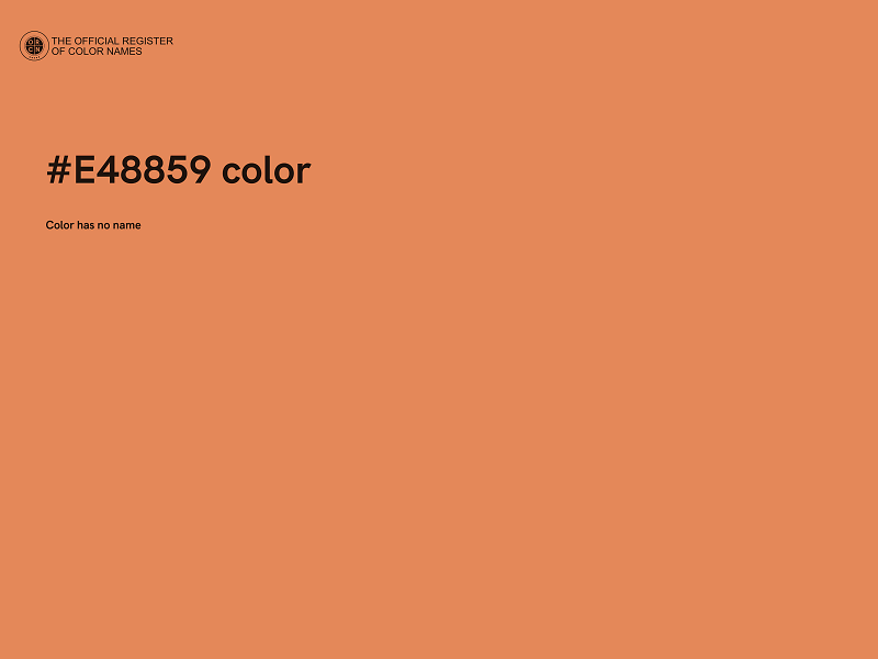 #E48859 color image