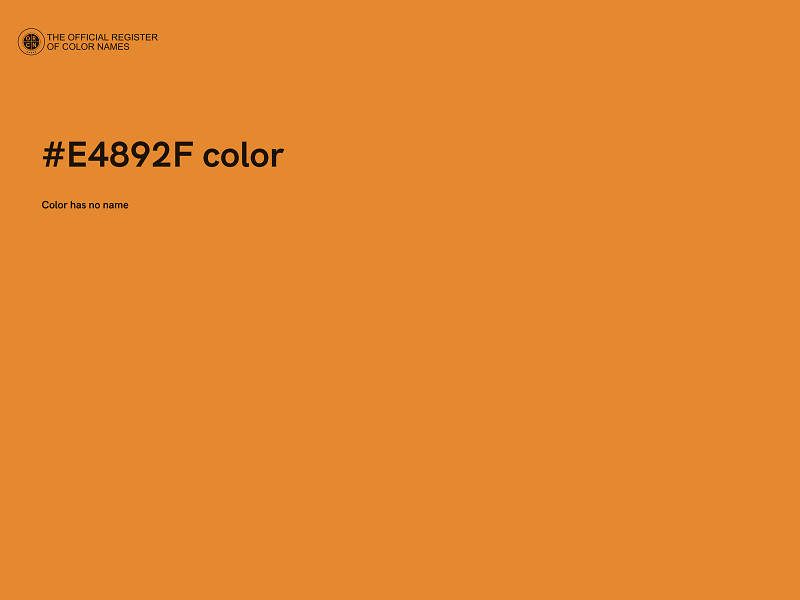 #E4892F color image