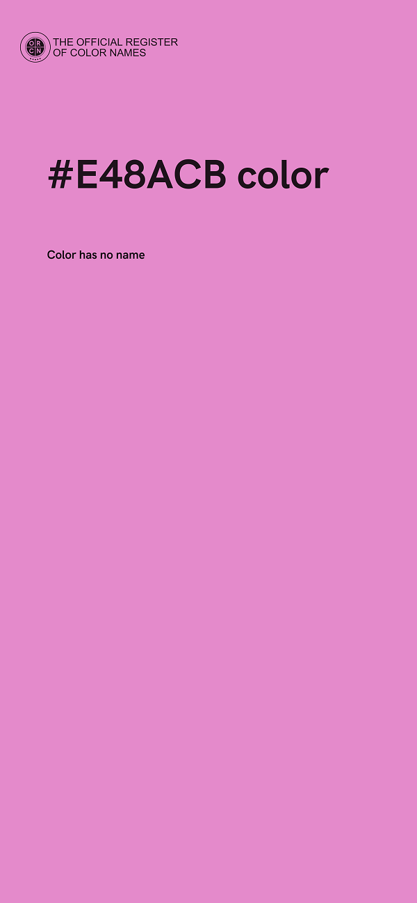 #E48ACB color image