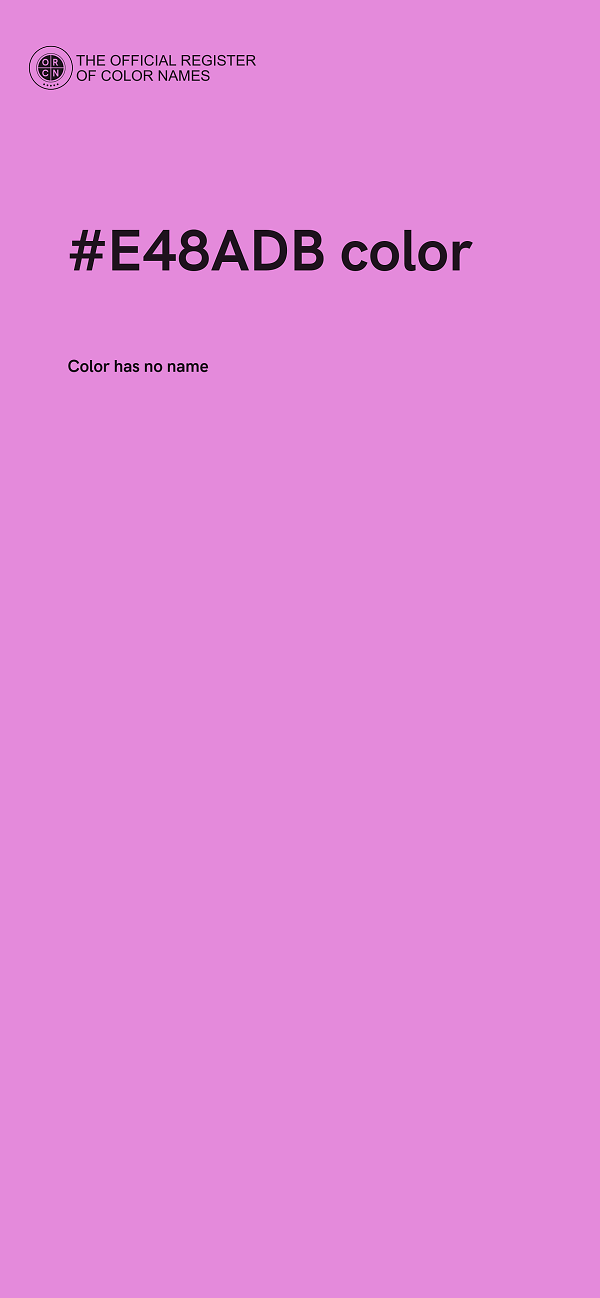 #E48ADB color image