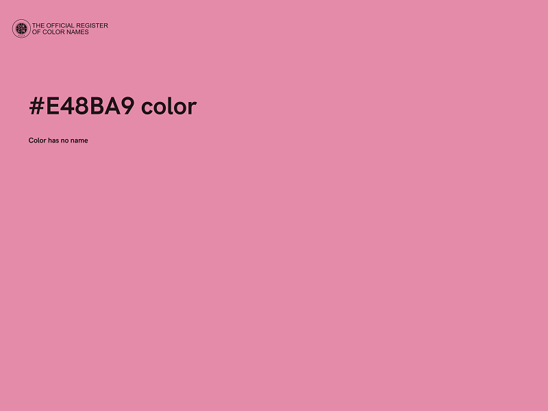 #E48BA9 color image