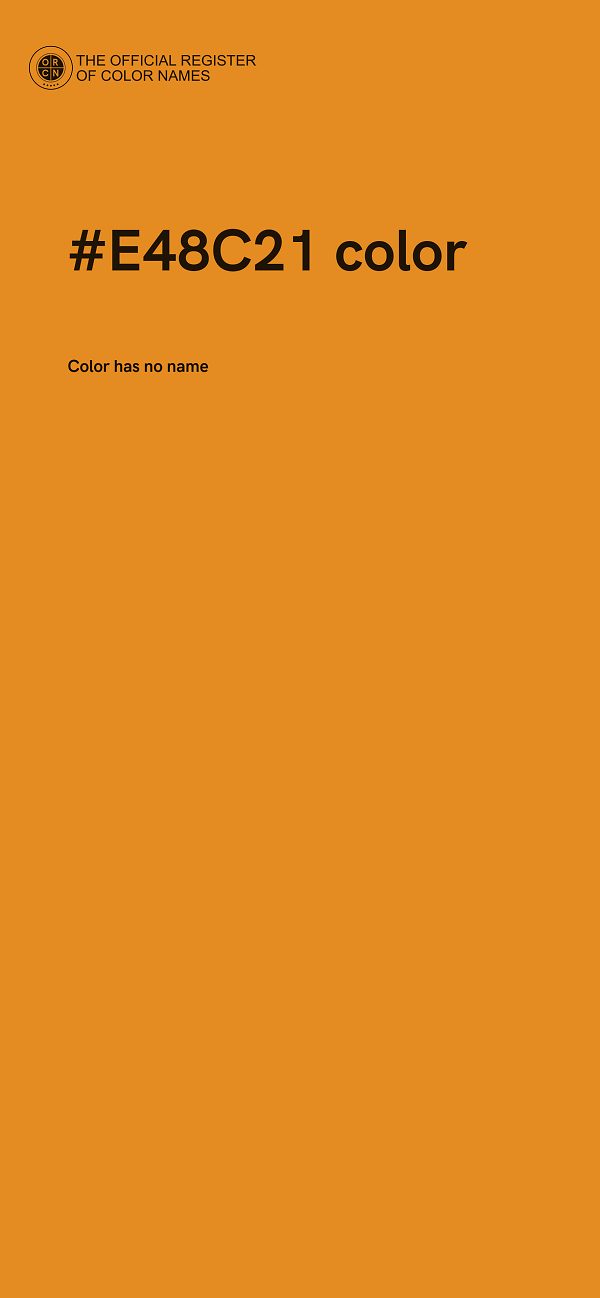 #E48C21 color image