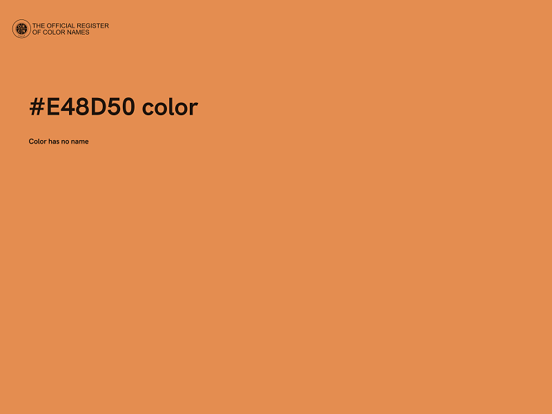 #E48D50 color image