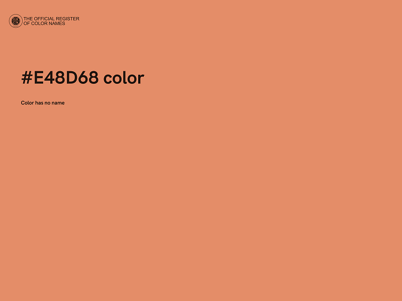 #E48D68 color image