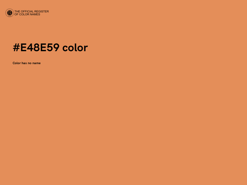 #E48E59 color image