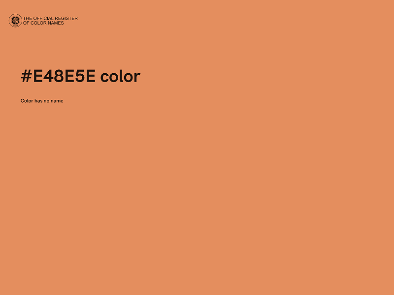 #E48E5E color image