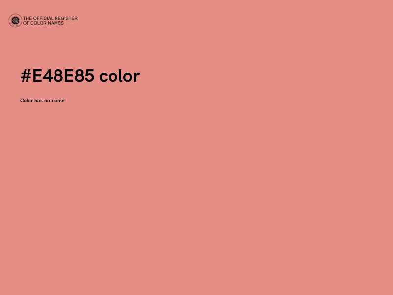 #E48E85 color image