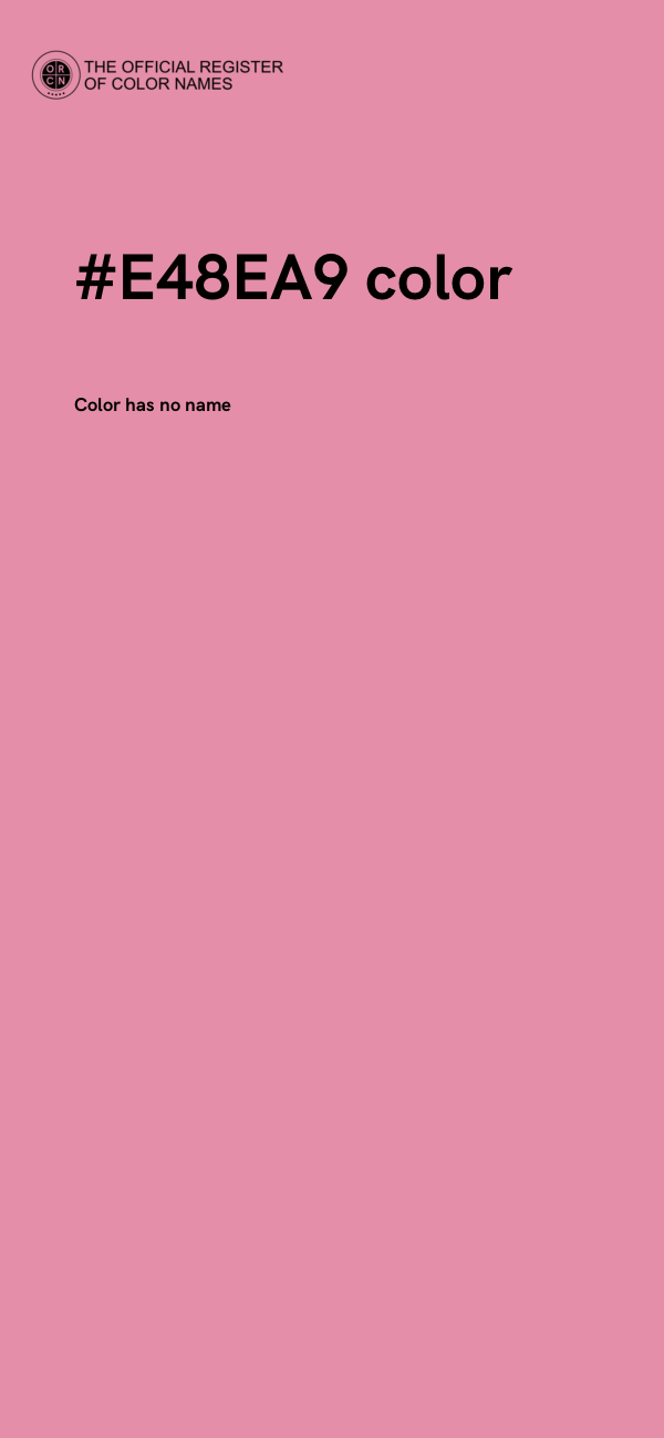 #E48EA9 color image