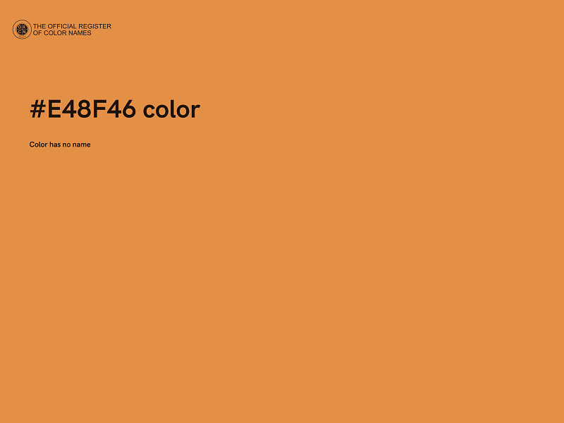 #E48F46 color image