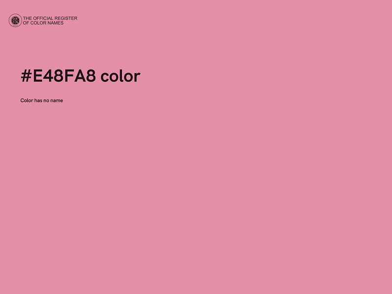 #E48FA8 color image