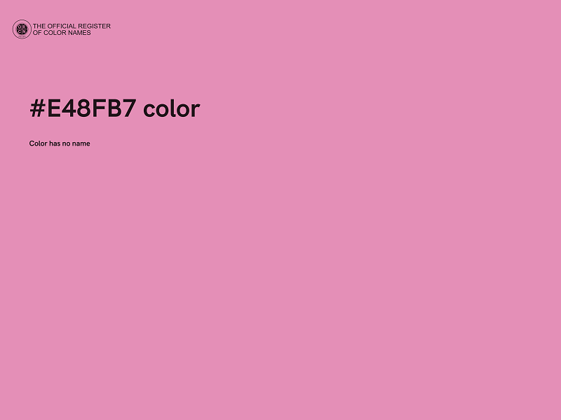 #E48FB7 color image