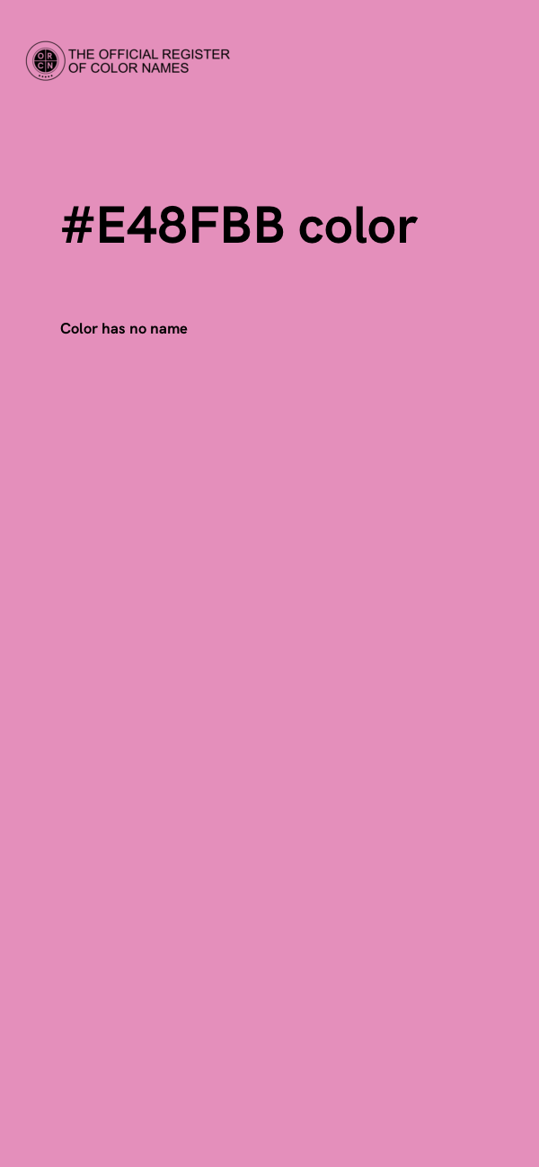 #E48FBB color image